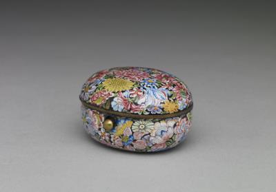 图片[3]-Oval painted enamel box with floral decoration, Yongzheng reign (1723-1735), Qing dynasty-China Archive